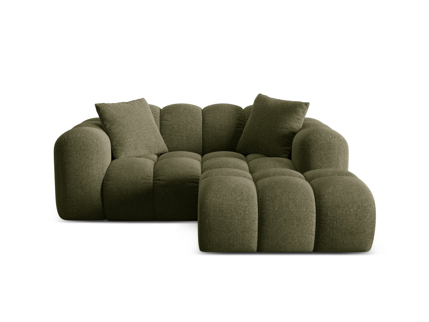 Treno Corner Sofa, 2 Seats, 180x164 cm — Green / Right