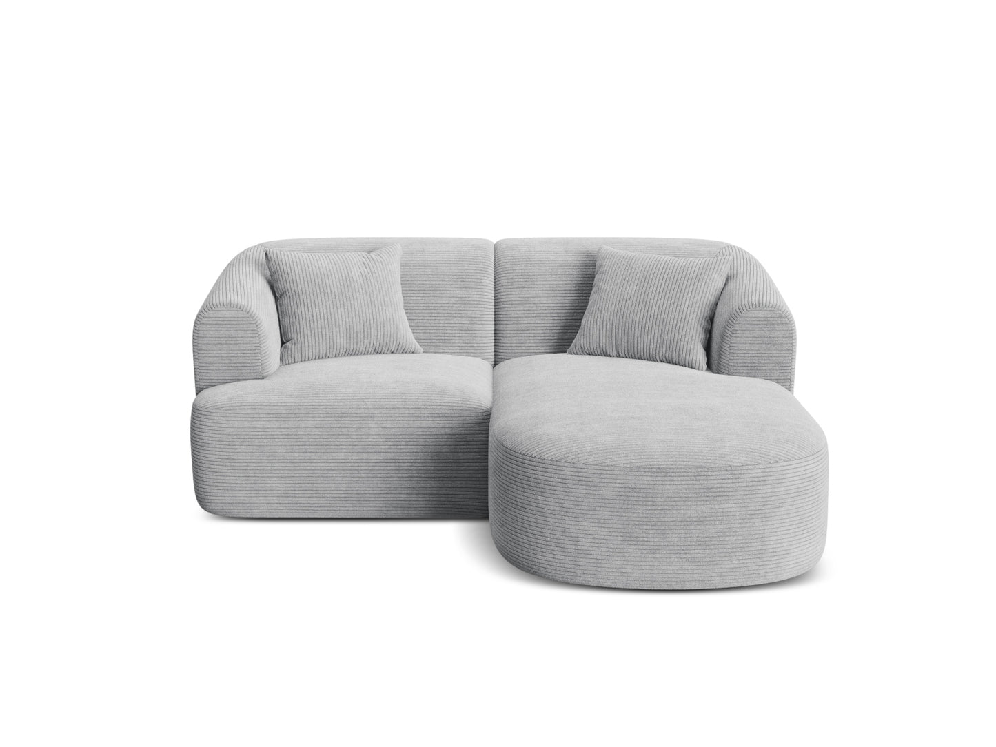 Campi Modular Corner Sofa — Silver / Right