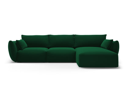 Matera Corner Sofa, 5 Seats, 280x171 cm — Bottle Green / Right