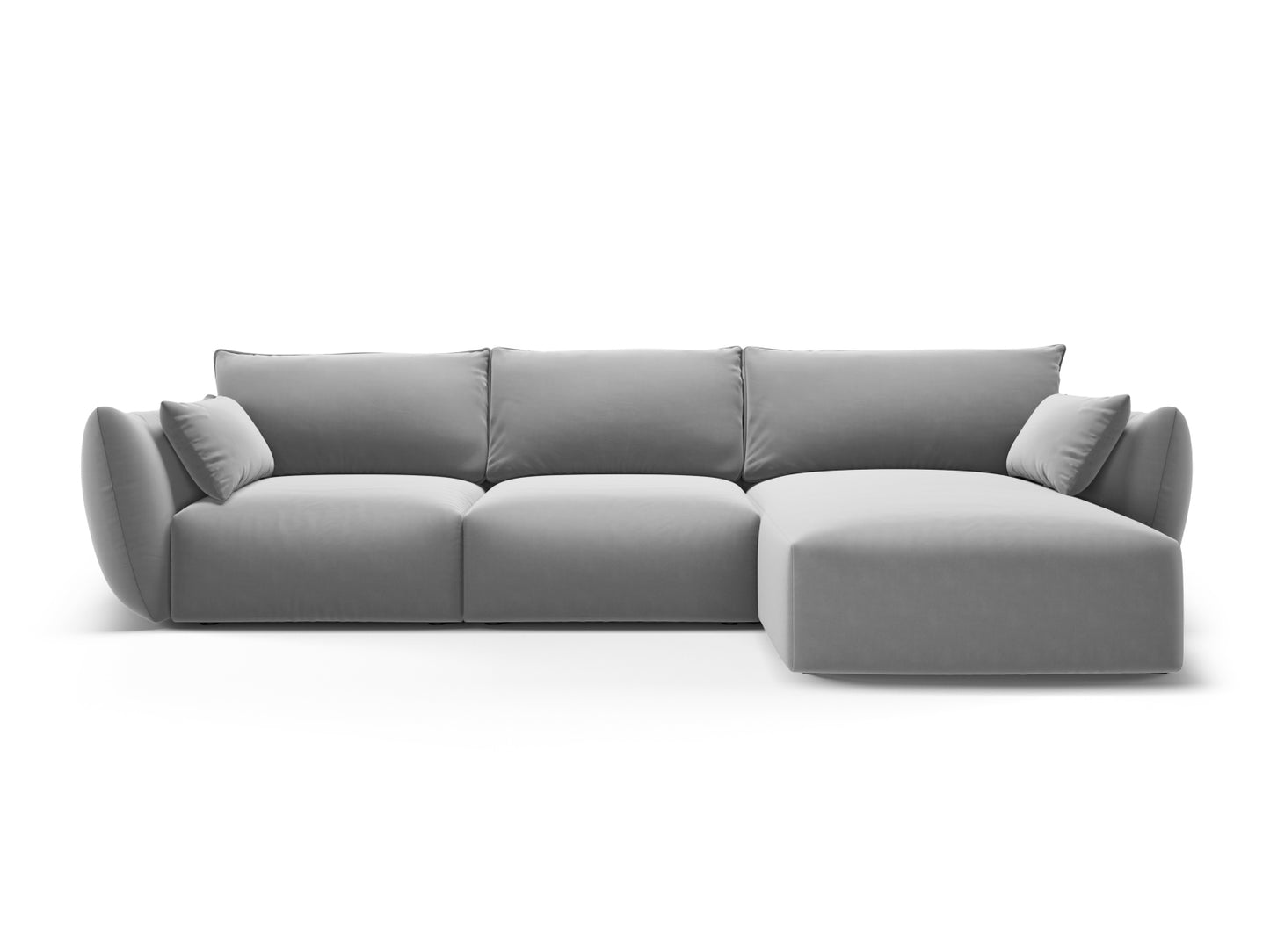 Matera Corner Sofa, 5 Seats, 280x171 cm — Grey / Right