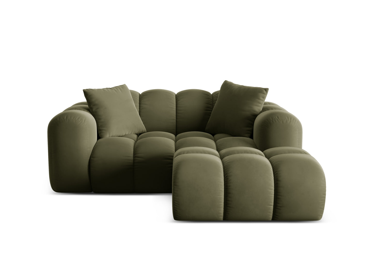 Treno Corner Sofa, 2 Seats, 180x164 cm — Green / Right