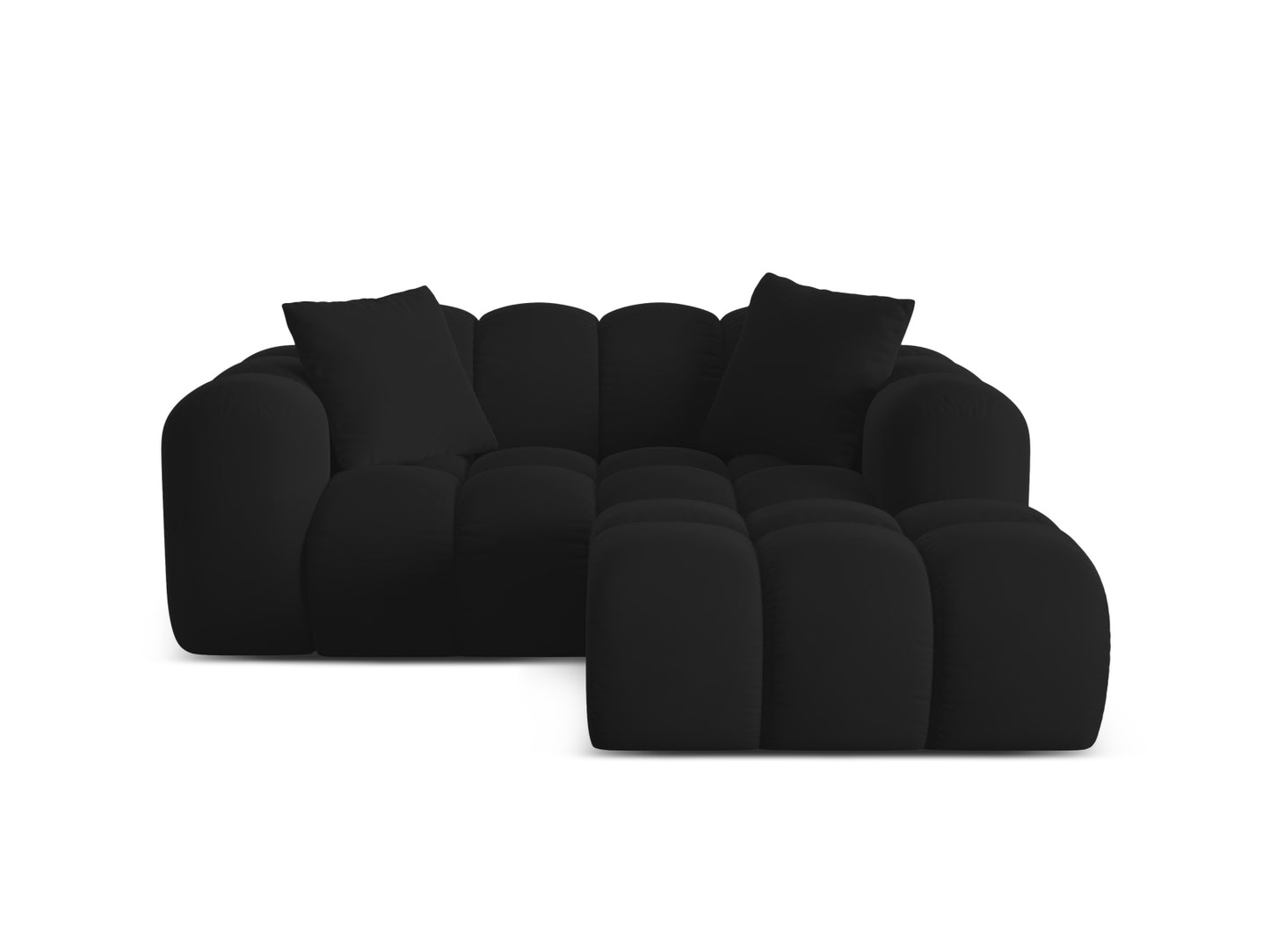 Treno Corner Sofa, 2 Seats, 180x164 cm — Black / Right