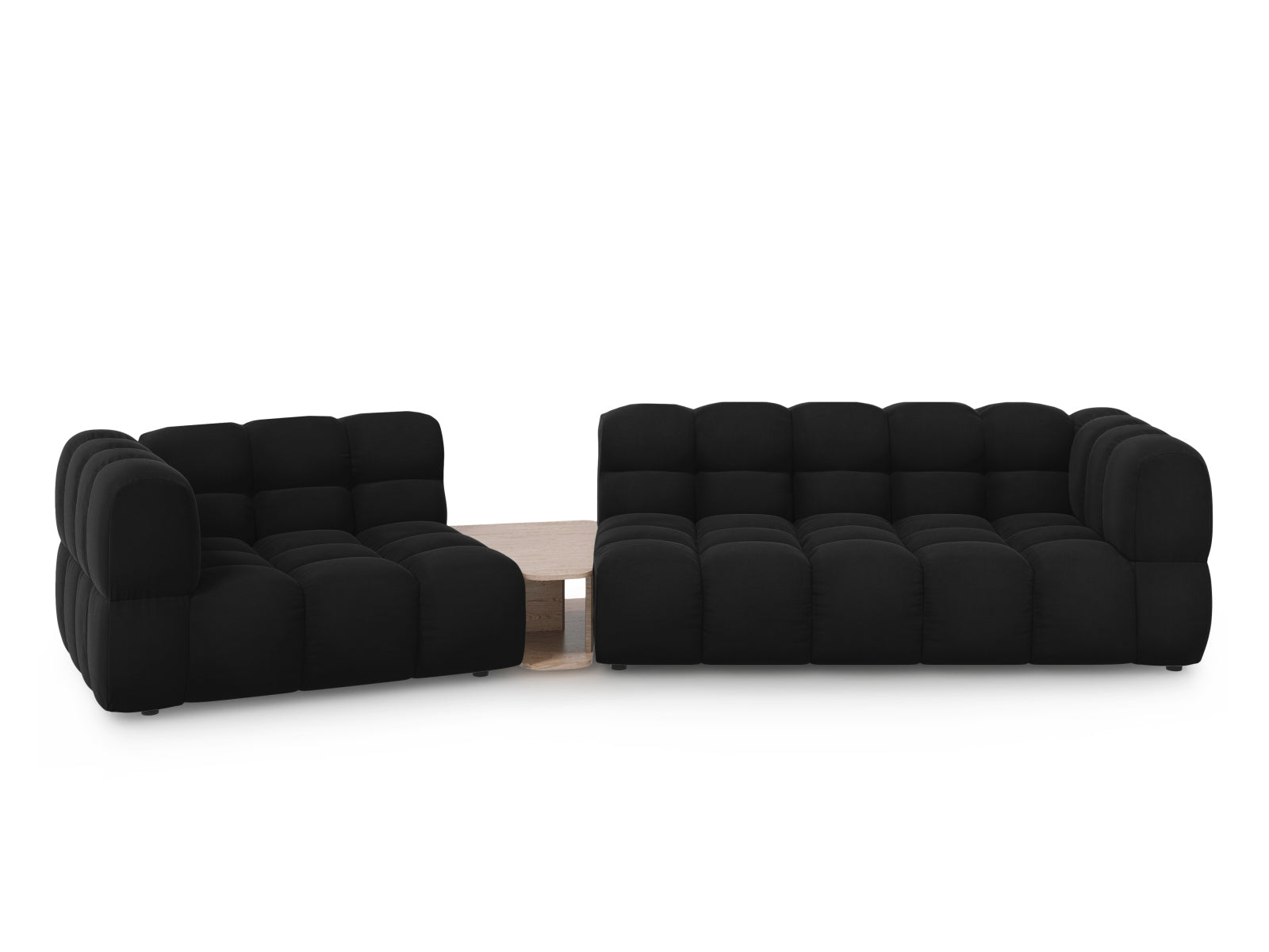 Sky Modular Sofa, 3 Seats, 353x148 cm — Black / Left