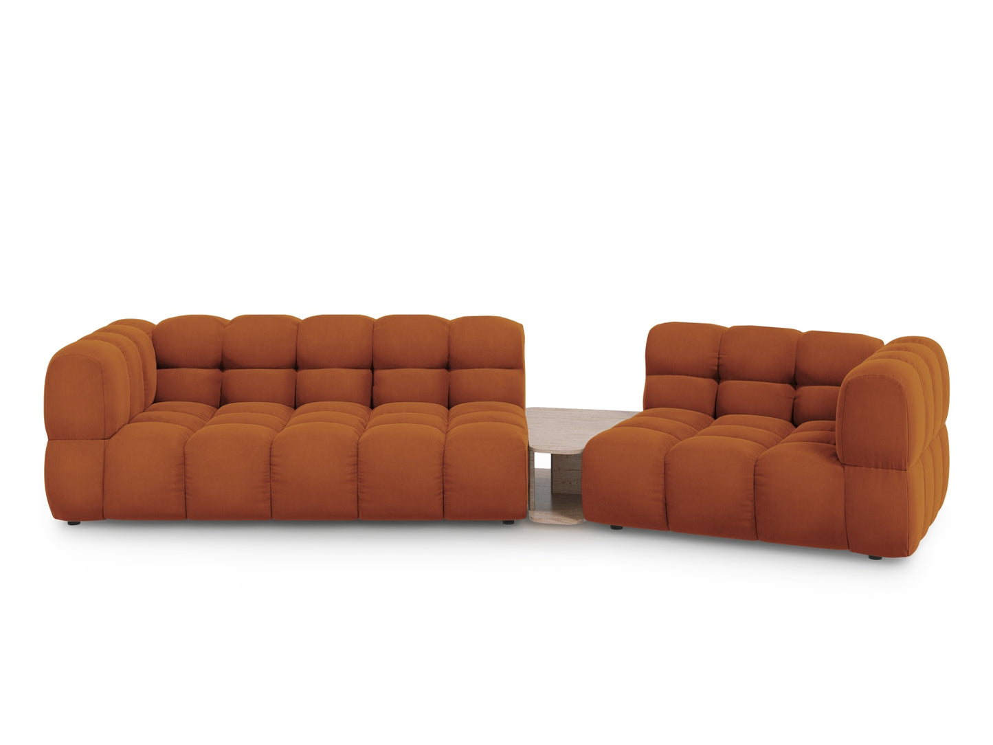 Sky Modular Sofa, 3 Seats, 353x148 cm — Terracotta / Right