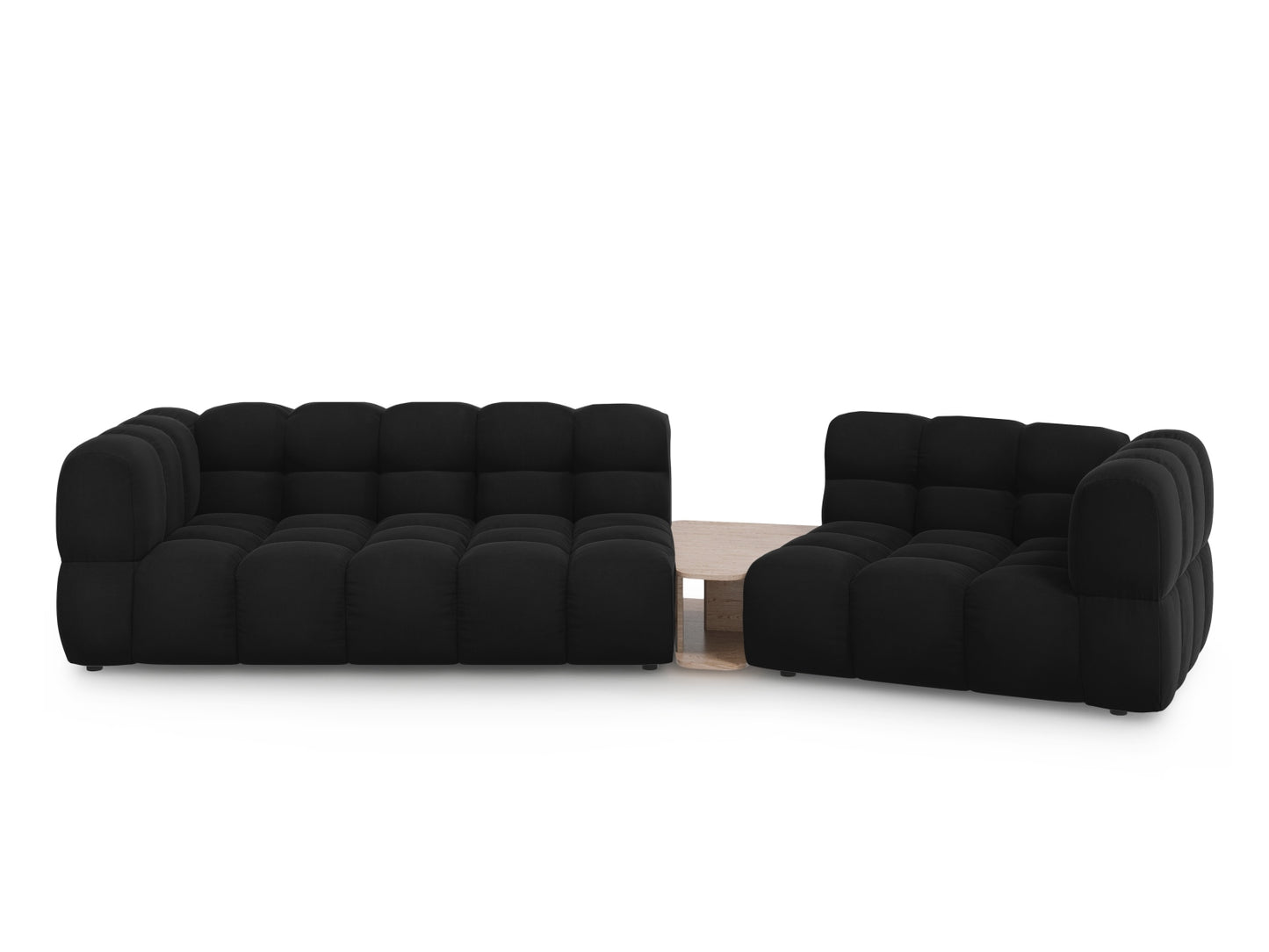 Sky Modular Sofa, 3 Seats, 353x148 cm — Black / Right