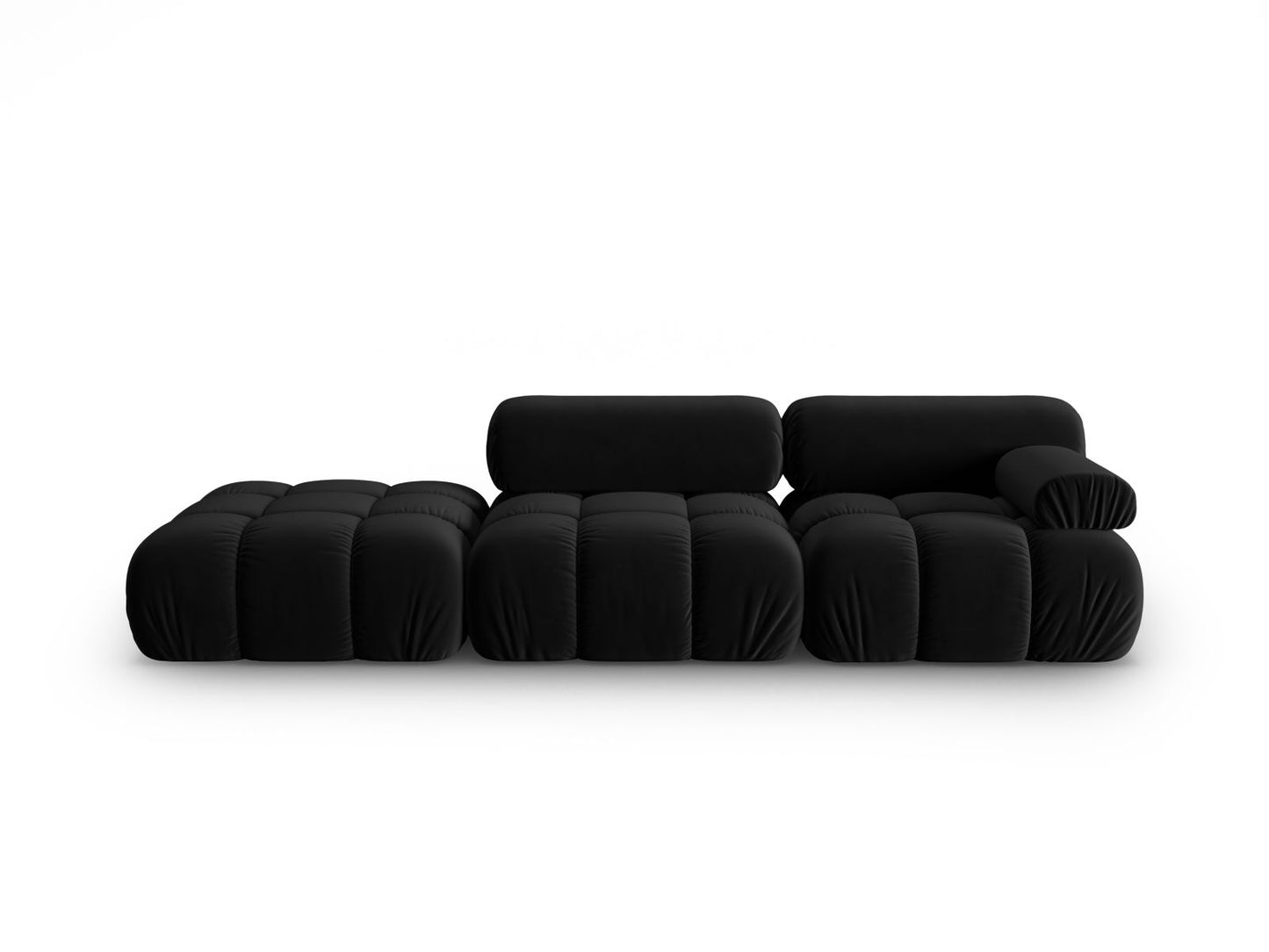 Cortina Modular Sofa, 4 Seats, 282x94 cm — Black / Left