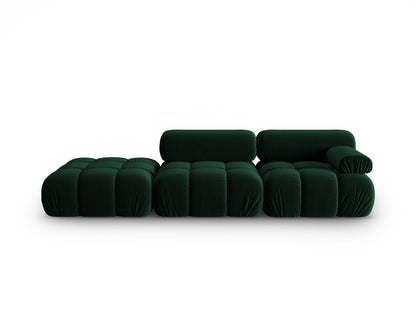 Cortina Modular Sofa, 4 Seats, 282x94 cm — Bottle Green / Left