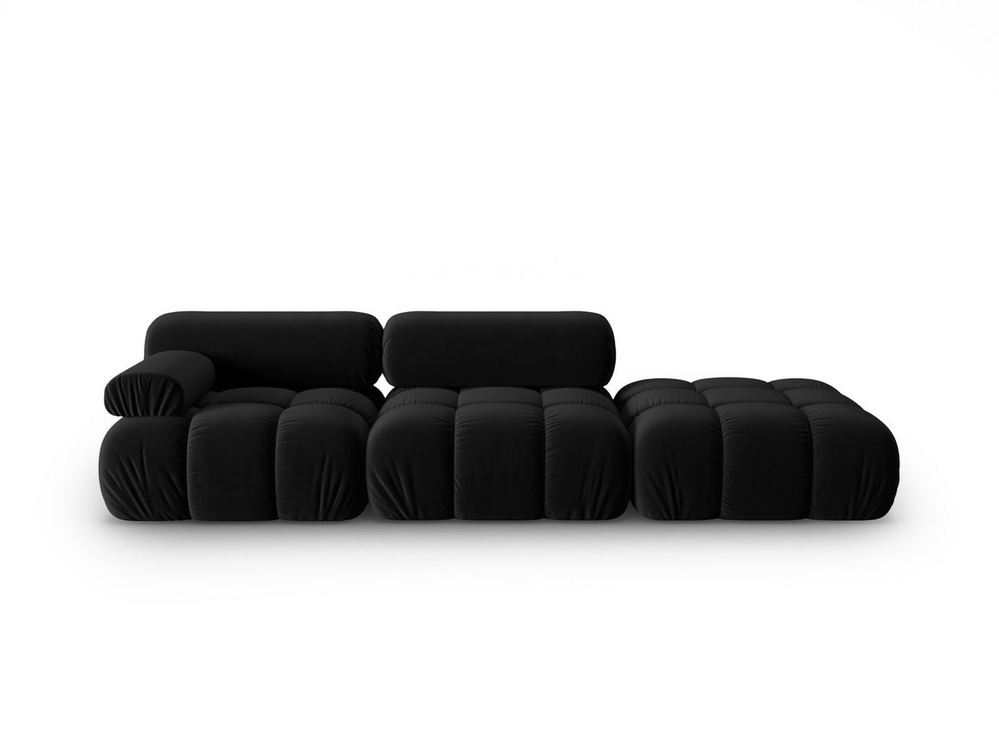 Cortina Modular Sofa, 4 Seats, 282x94 cm — Black / Right