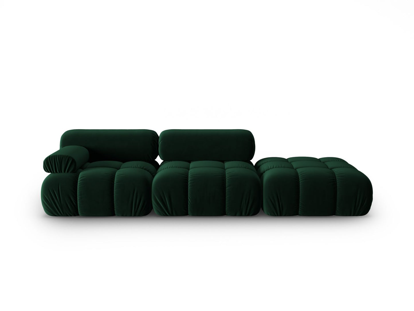Cortina Modular Sofa, 4 Seats, 282x94 cm — Bottle Green / Right
