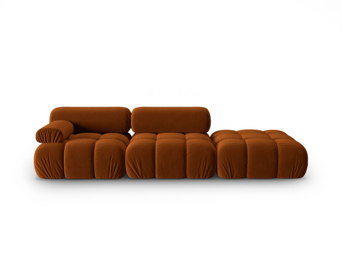 Cortina Modular Sofa, 4 Seats, 282x94 cm — Terracotta / Right