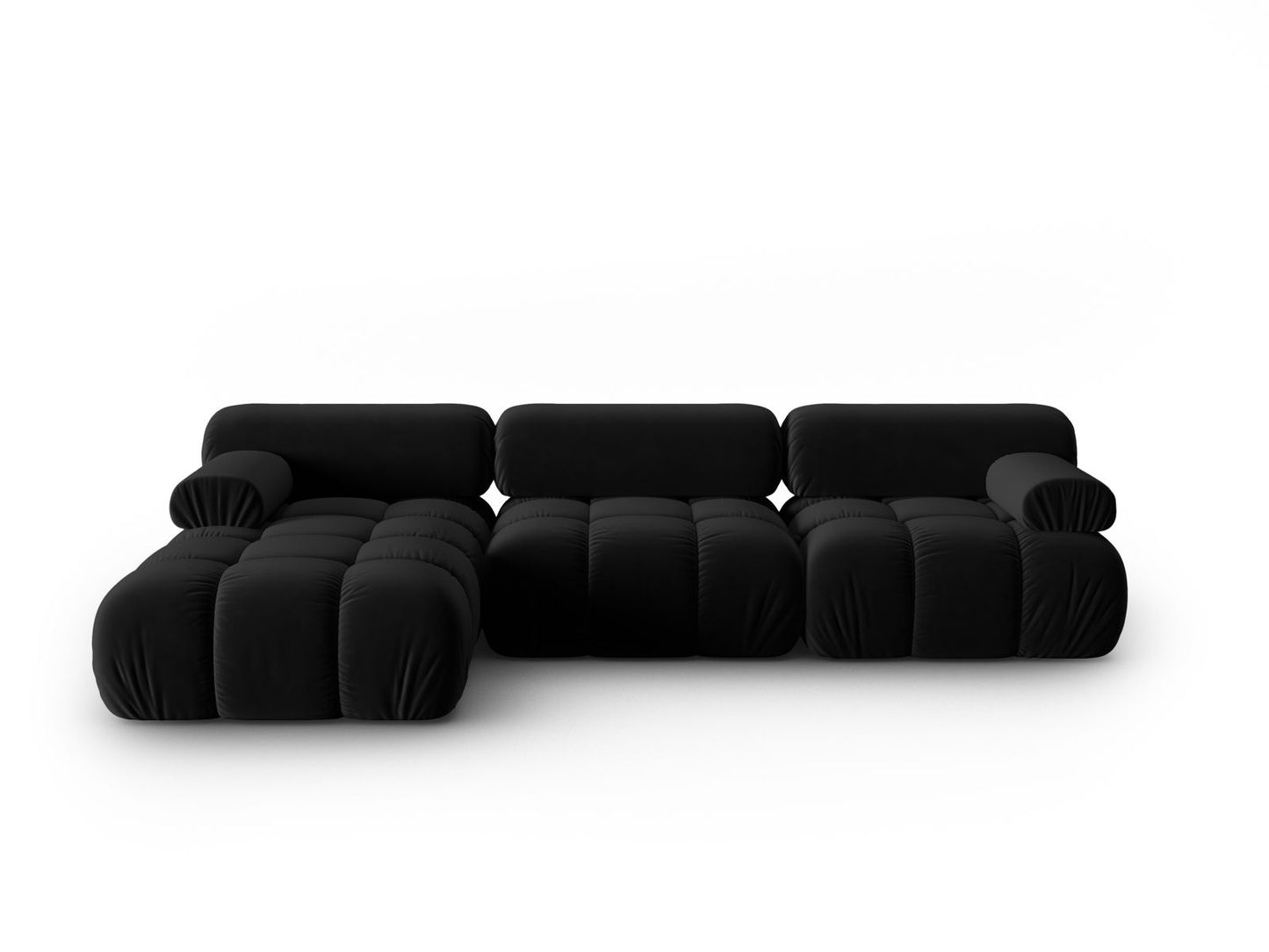 Cortina Modular Corner Sofa, 4 Seats, 282x155 cm — Black / Left