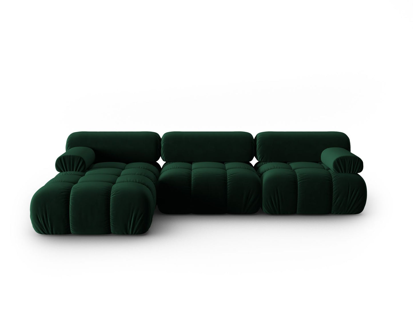 Cortina Modular Corner Sofa, 4 Seats, 282x155 cm — Bottle Green / Left
