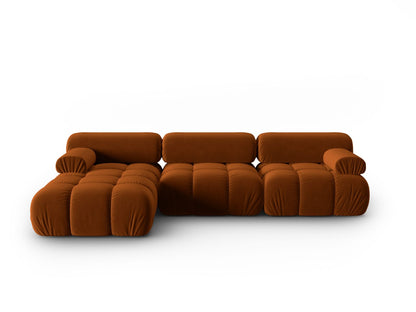 Cortina Modular Corner Sofa, 4 Seats, 282x155 cm — Terracotta / Left