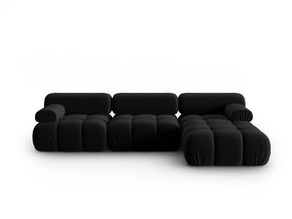 Cortina Modular Corner Sofa, 4 Seats, 282x155 cm — Black / Right