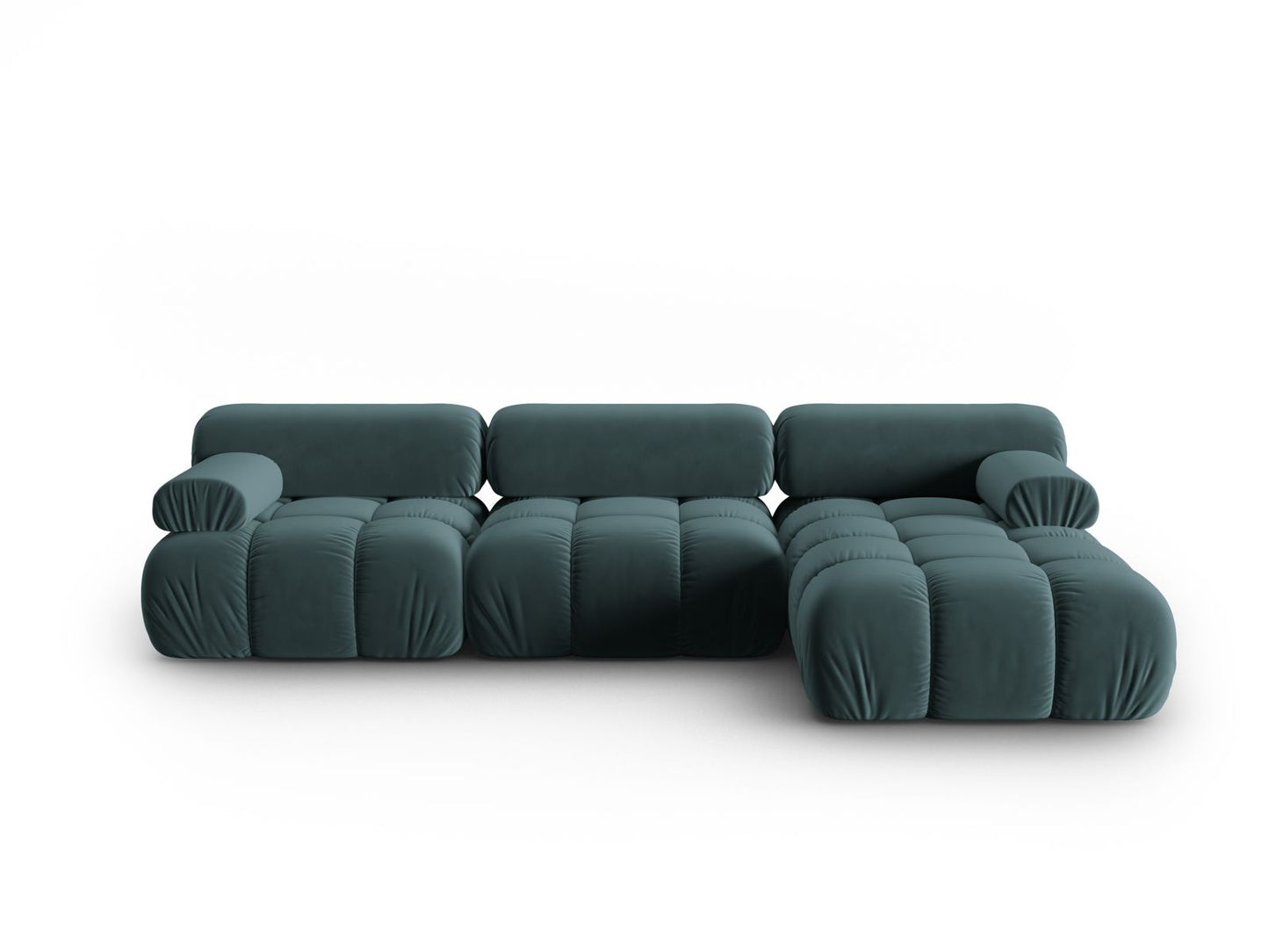 Cortina Modular Corner Sofa, 4 Seats, 282x155 cm — Turquoise / Right