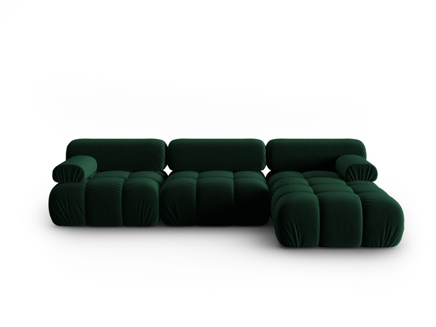 Cortina Modular Corner Sofa, 4 Seats, 282x155 cm — Bottle Green / Right