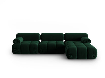 Cortina Modular Corner Sofa, 4 Seats, 282x155 cm — Bottle Green / Right