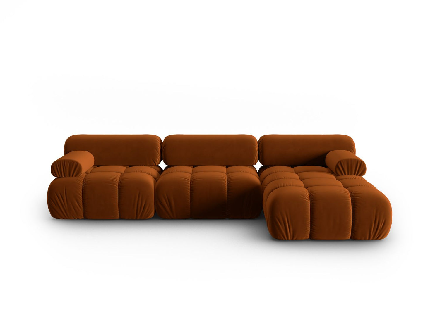 Cortina Modular Corner Sofa, 4 Seats, 282x155 cm — Terracotta / Right