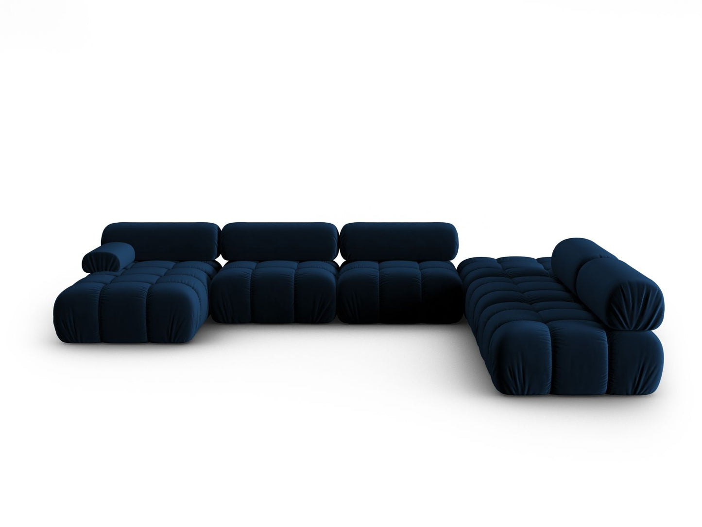Cortina Modular Panoramic Corner Sofa, 7 Seats, 376x282 cm — Royal Blue / Right