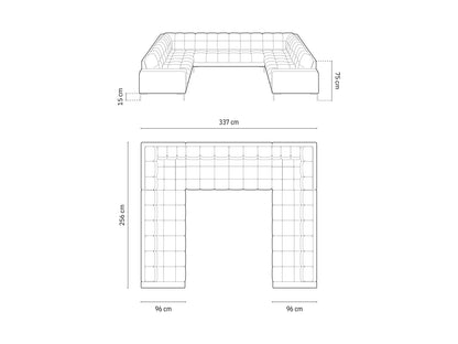 Bali Panoramic Sofa, 9 Seats, 327x256 cm