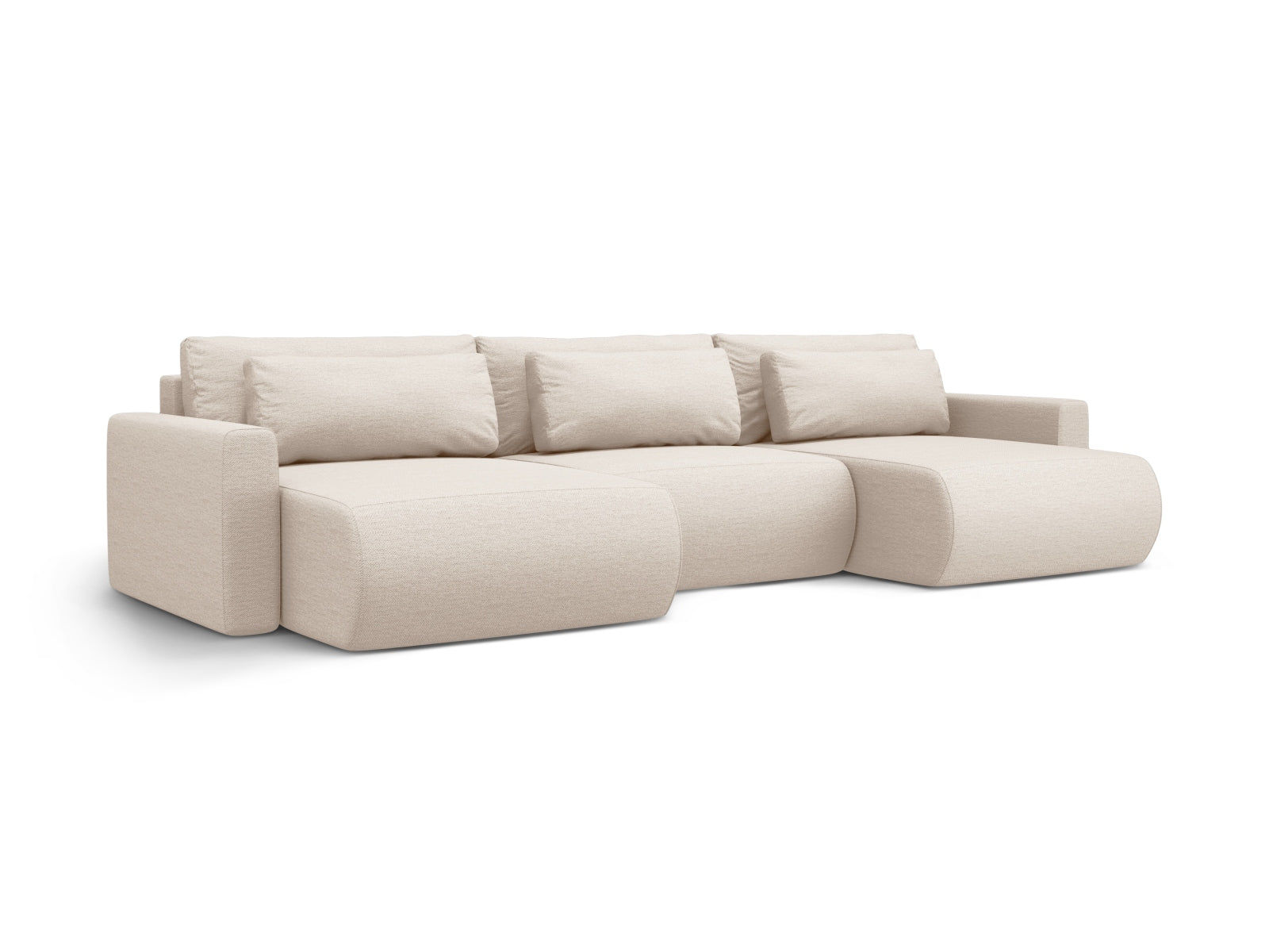 Belfast Panoramic Sofa with Box and Sleeping Function, 4 Seats, 340x149 cm