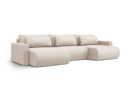 Belfast Panoramic Sofa with Box and Sleeping Function, 4 Seats, 340x149 cm