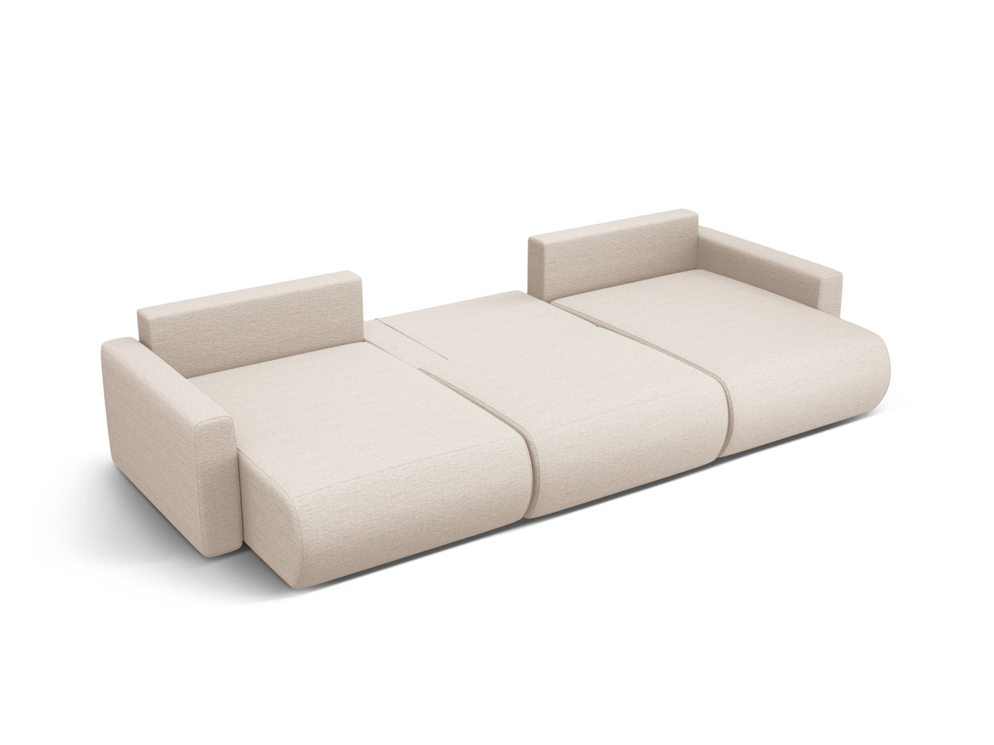 Belfast Panoramic Sofa with Box and Sleeping Function, 4 Seats, 340x149 cm