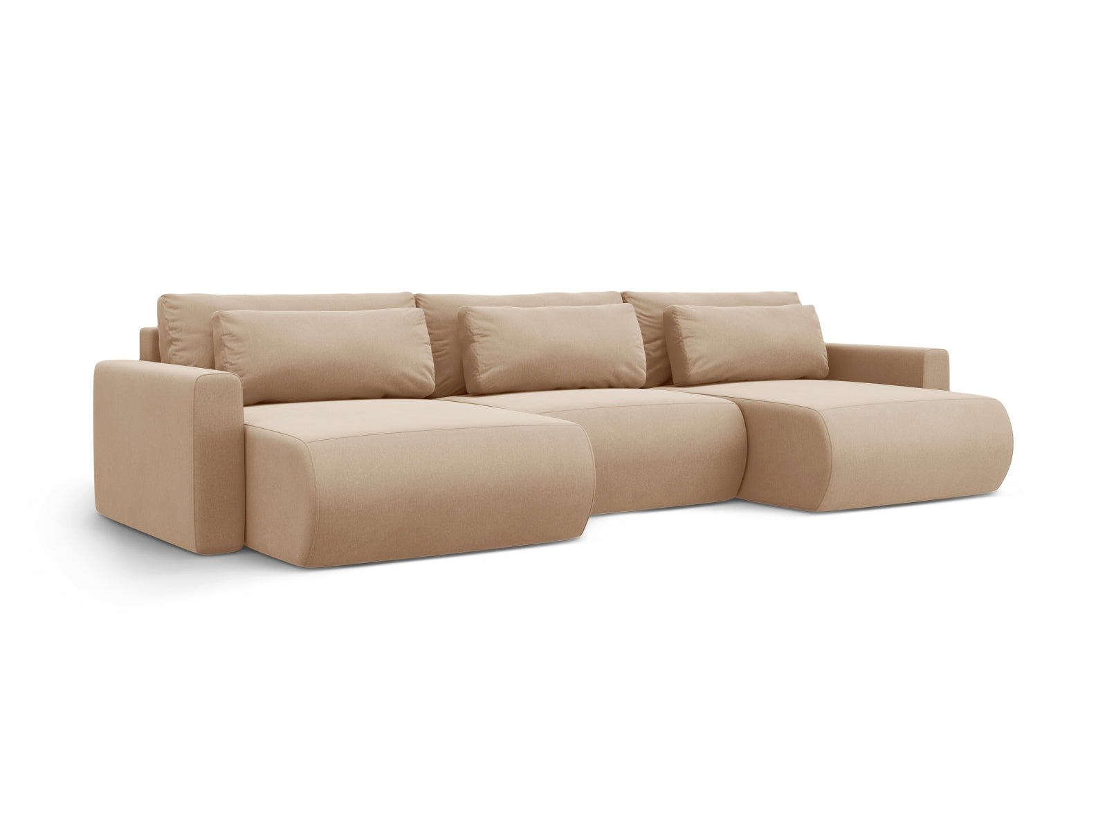 Belfast Panoramic Sofa with Box and Sleeping Function, 4 Seats, 340x149 cm