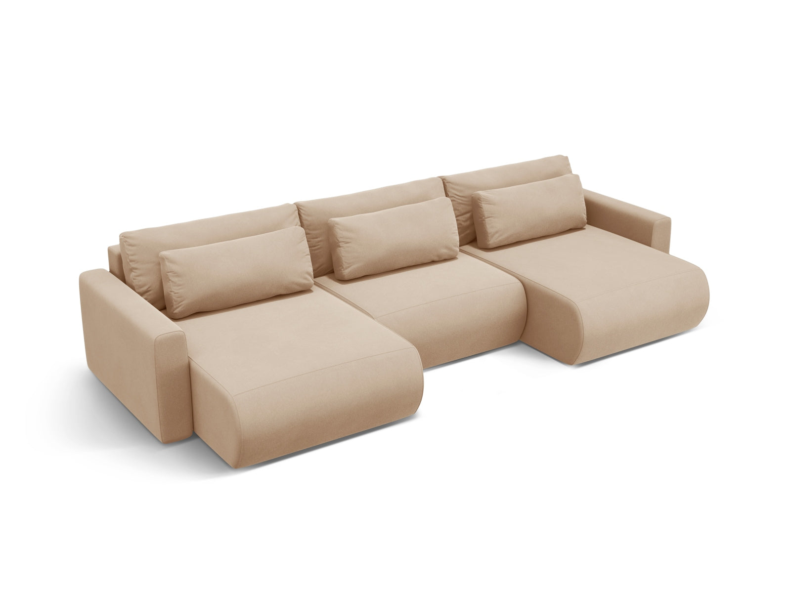 Belfast Panoramic Sofa with Box and Sleeping Function, 4 Seats, 340x149 cm