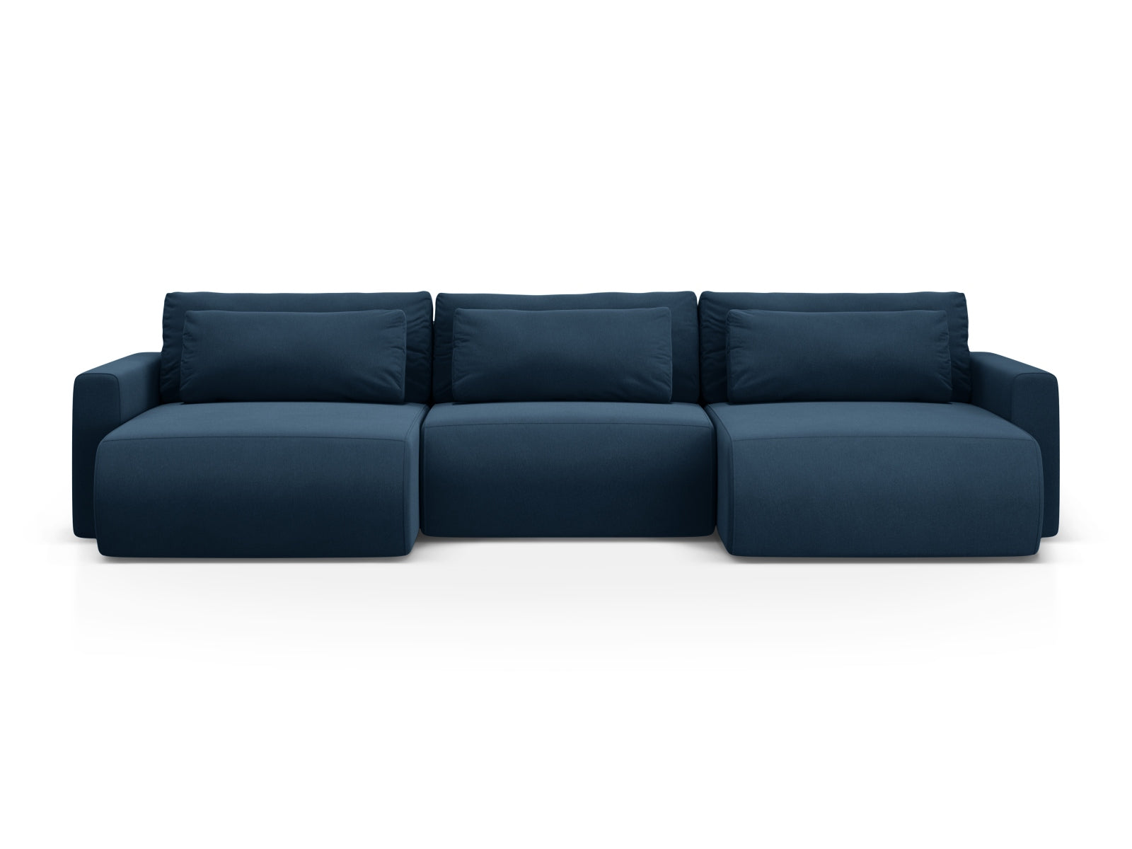 Belfast Panoramic Sofa with Box and Sleeping Function, 4 Seats, 340x149 cm — Royal Blue