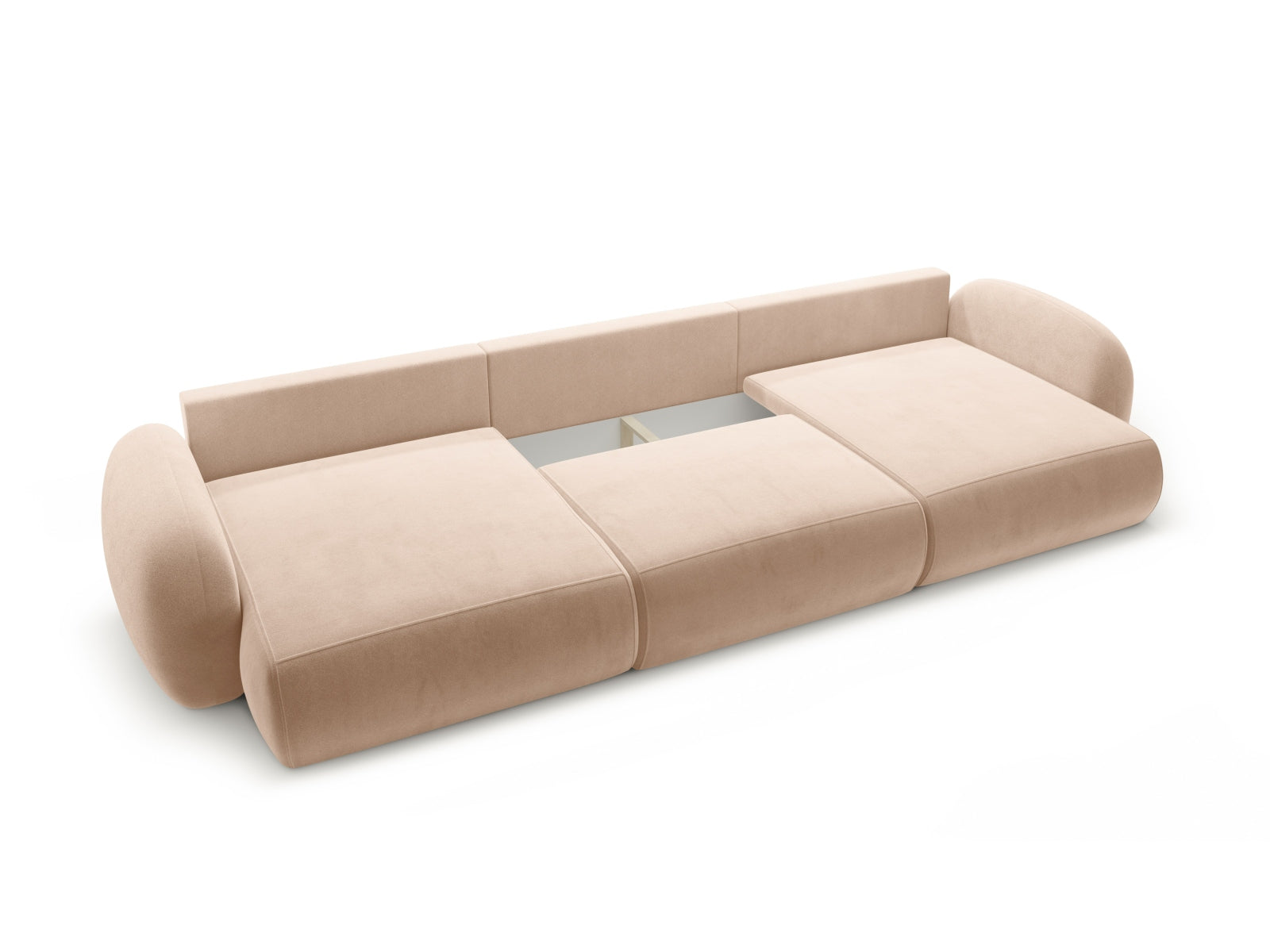 Tonale Panoramic Sofa with Box and Sleeping Function, 5 Seats, 362x149 cm