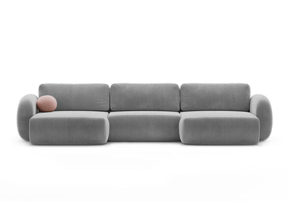 Tonale Panoramic Sofa with Box and Sleeping Function, 5 Seats, 362x149 cm — Dark Grey