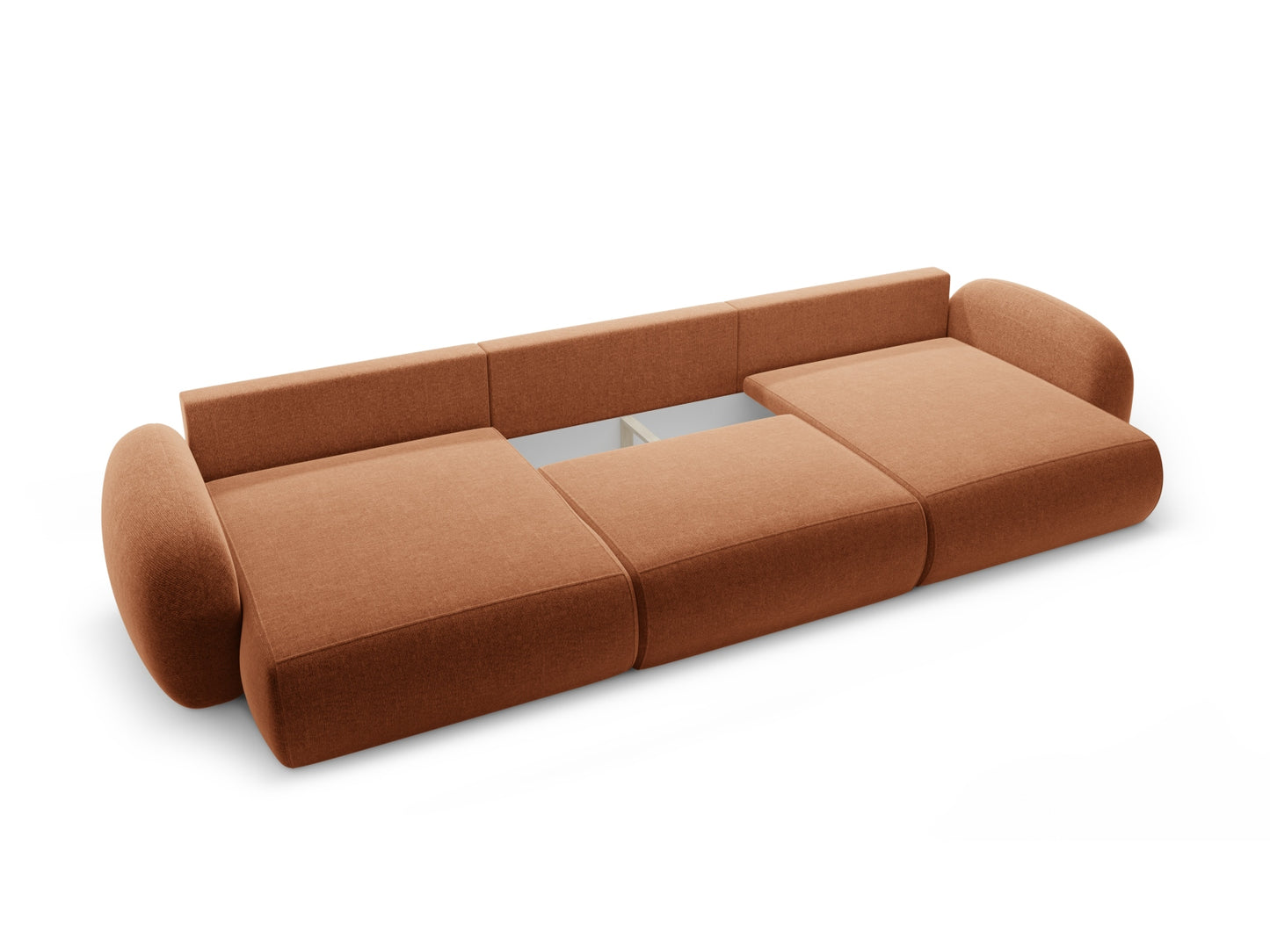 Tonale Panoramic Sofa with Box and Sleeping Function, 5 Seats, 362x149 cm
