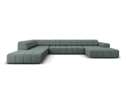Chicago Panoramic Corner Sofa, 7 Seats, 375x263 cm — Petrol / Left