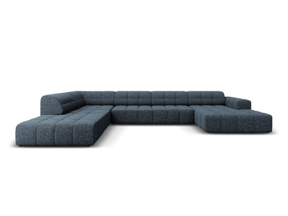 Chicago Panoramic Corner Sofa, 7 Seats, 375x263 cm — Royal Blue / Left