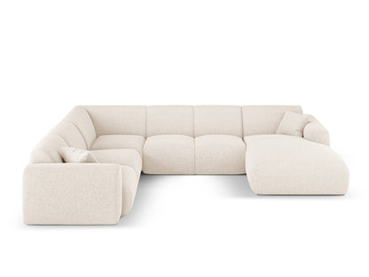 Nolio Panoramic Corner Sofa, 6 Seats, 342x252 cm — Light Beige / Left