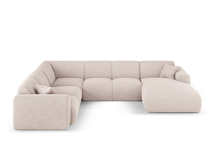 Nolio Panoramic Corner Sofa, 6 Seats, 342x252 cm — Beige / Left