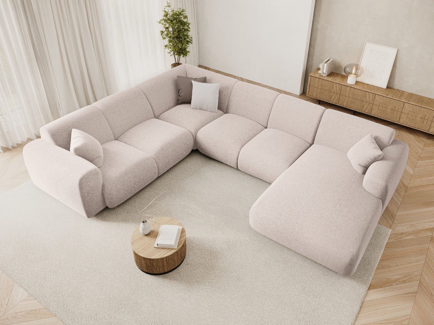 Nolio Panoramic Corner Sofa, 6 Seats, 342x252 cm
