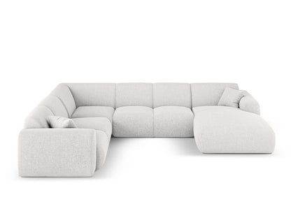 Nolio Panoramic Corner Sofa, 6 Seats, 342x252 cm — Light Grey / Left