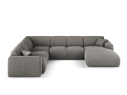 Nolio Panoramic Corner Sofa, 6 Seats, 342x252 cm — Grey / Left