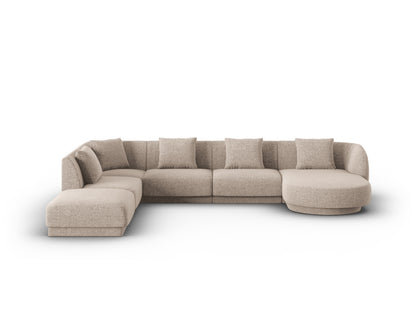 Tulum Panoramic Corner Sofa, 6 Seats, 330x255 cm — Beige / Left