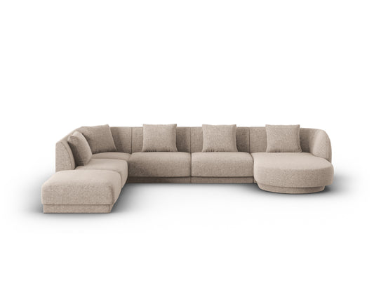 Tulum Panoramic Corner Sofa, 6 Seats, 330x255 cm — Beige / Left
