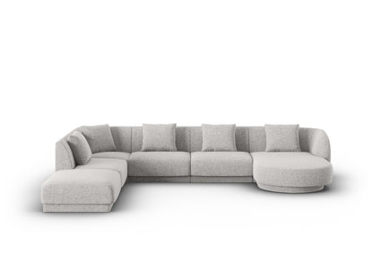 Tulum Panoramic Corner Sofa, 6 Seats, 330x255 cm — Light Grey / Left