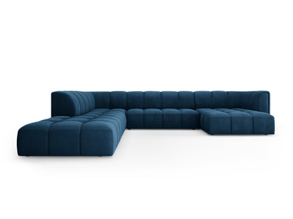 Moritz Modular Panoramic Corner Sofa, 7 Seats, 329x276 cm — Royal Blue / Left
