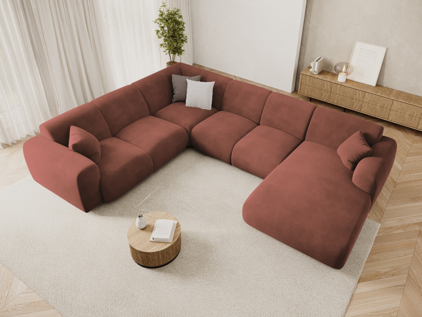 Nolio Panoramic Corner Sofa, 6 Seats, 342x252 cm