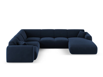 Nolio Panoramic Corner Sofa, 6 Seats, 342x252 cm — Royal Blue / Left