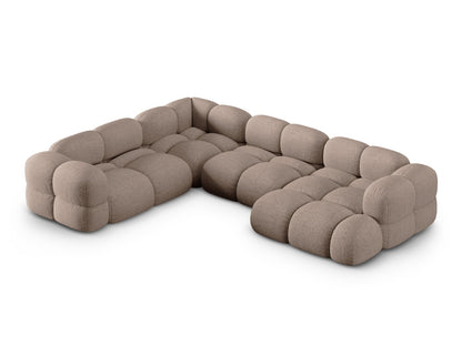 Loretto Panoramic Corner Sofa, 5 Seats, 345x250 cm — Cappuccino / Left