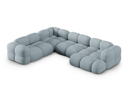 Loretto Panoramic Corner Sofa, 5 Seats, 345x250 cm — Pastel Blue / Left