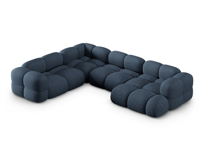 Loretto Panoramic Corner Sofa, 5 Seats, 345x250 cm — Dark Blue / Left