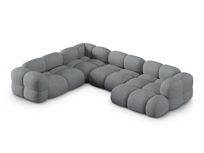 Loretto Panoramic Corner Sofa, 5 Seats, 345x250 cm — Grey / Left